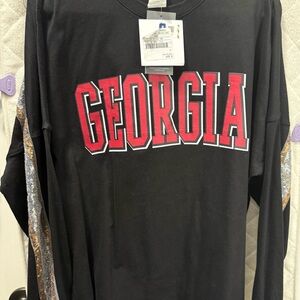 NWT - Georgia Bulldogs Sequin Pullover - Women’s Medium